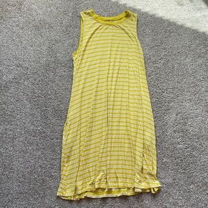 Time and true yellow striped dress